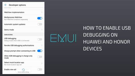 How To Enable Usb Debugging On Huawei And Honor Devices