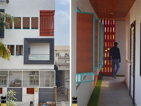Contemporary Home With Brick Jaali Facade Built Using Local Materials