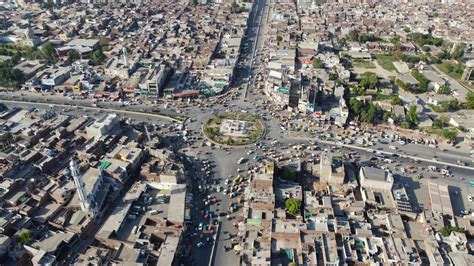 High Angle Aerial View Of Sheikhupura City Of Punjab Pakistan Drone S