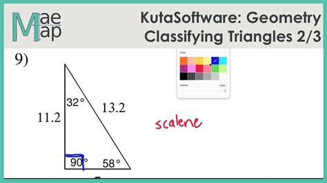 Kutasoftware Geometry Classifying Triangles Part 2 Youtube