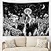 Amazon ECOTOB Black White Mushroom Tapestry Moon Mountain Forest