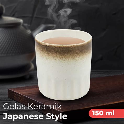 Rhe Gelas Cangkir Teh Keramik Japanese Style Ceramic Ml Ep