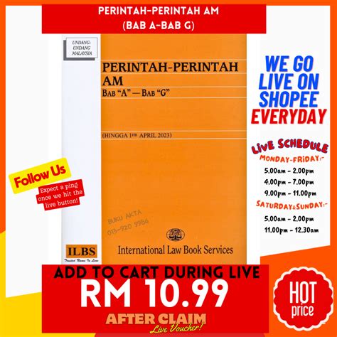 Perintah Perintah Am Bab “a” Bab “g” Hingga 1hb April 2023 Ilbs Shopee Malaysia