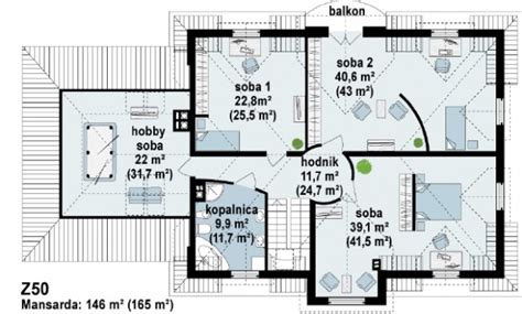 Projekat Kuće S Potkrovljem I Garažom Z50