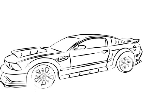 Mustang Outline Drawing At Getdrawings Free Download