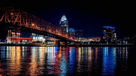 Download Cincinnati Ohio City Lights Wallpaper