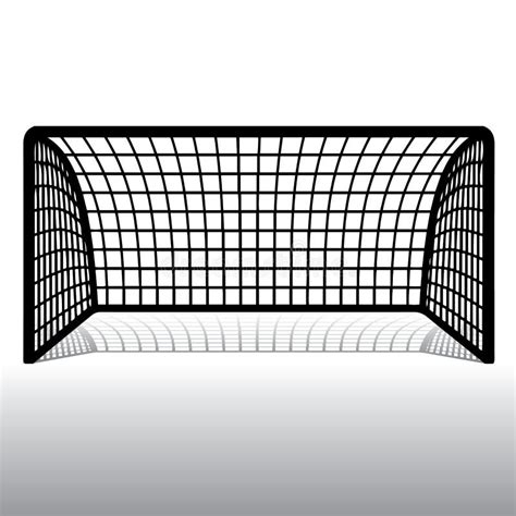 Silhouette Of Football Goal On White Background Stock Vector