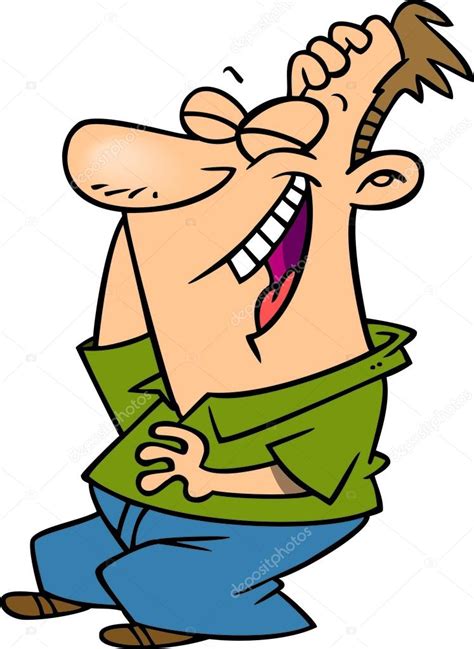 Cartoon Man Laughing — Stock Vector © ronleishman #14000616