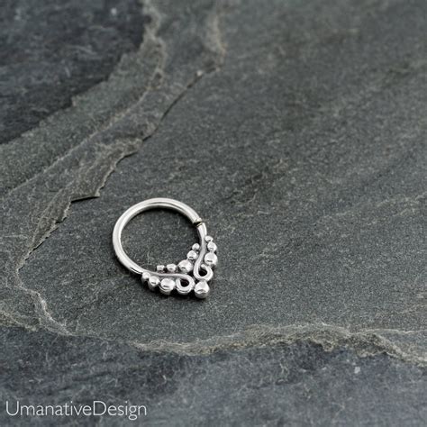 18g Septum Ring Nose Septum Silver Septum Ring Nose Ring - Etsy