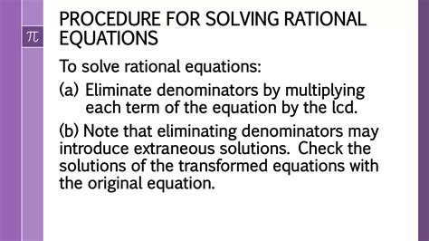 Solving Rational Equation PPT