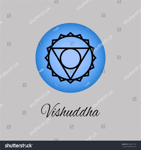 Vishuddhathroat Chakra Symbol Fifth Human Chakra Stock Vector Royalty