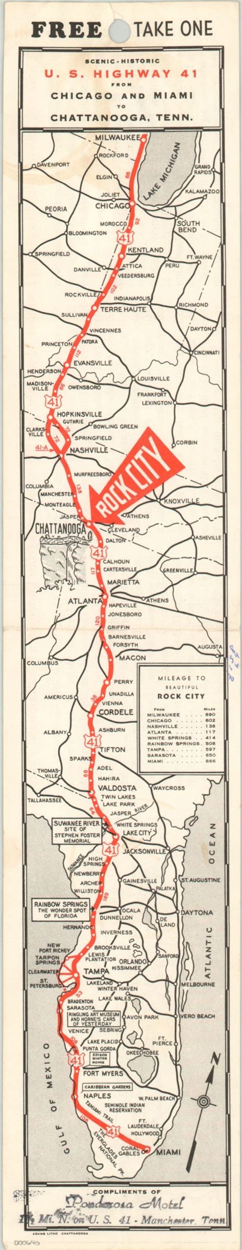 Scenic Historic U.S. Highway 41 from Chicago and Miami to Chattanooga ...