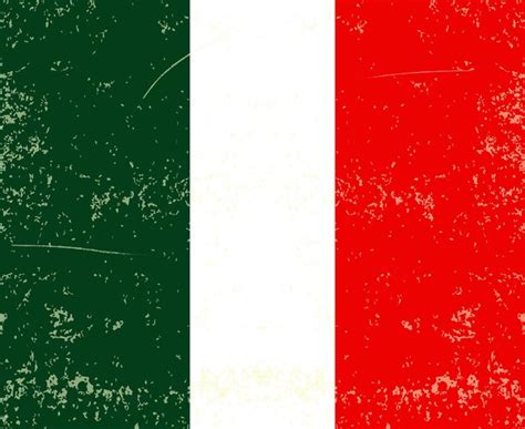 Bandeira do vetor do méxico com textura vintage antiga | Vetor Premium