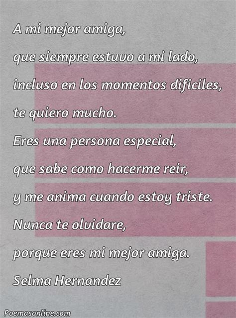 Cinco Mejores Poemas Para Mejor Amiga Cortos Poemas Online