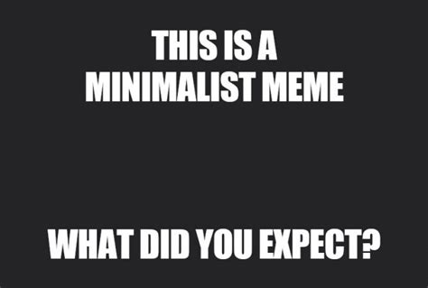 Minimalism Memes Funny Absurd A Great Mood