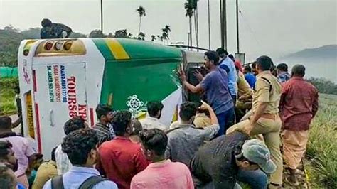 Bus Carrying Sabarimala Pilgrims From Ap Overturns Injured Latest