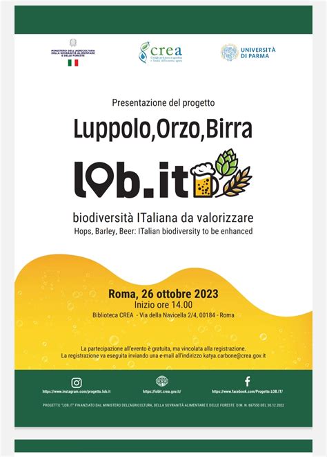 Evento Di Presentazione Del Progetto LOB IT Luppolo Orzo Birra