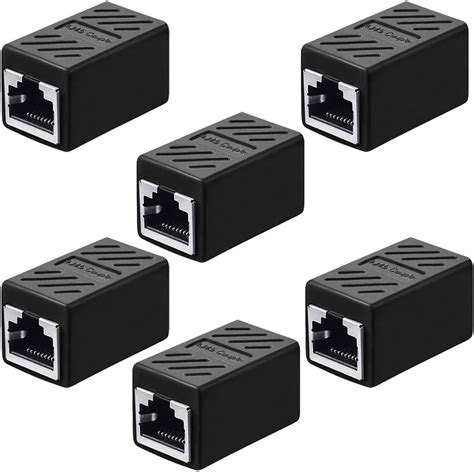 6Pack Adaptador RJ45 Hembra A Hembra Cable De Red Ethernet Cat 7 Cat 6