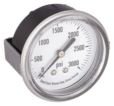 U Clamp 0 To 3 000 Psi Panel Mount Pressure Gauge 4UA30 4UA30