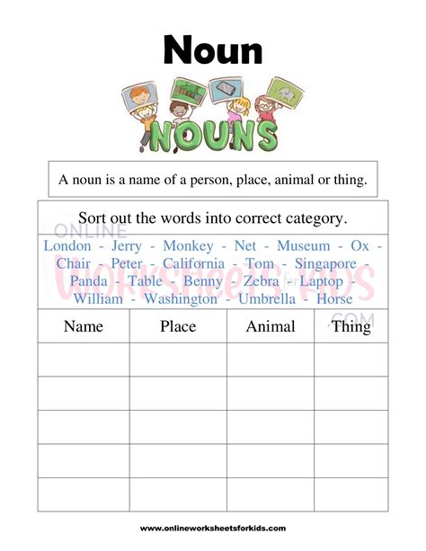 1st Grade Grammar Worksheets Free Printable English Grammar