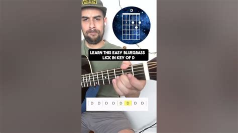 Beginner Bluegrass Lick In D Play Guitar Like Billy Strings Youtube