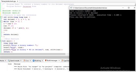 How To Convert Decimal To Binary In C Program