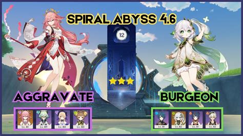 Spiral Abyss Yae Miko Fischl Aggravate Nahida National Genshin