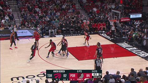 Challenge Of Called Foul Raptors Trail Blazers Nba Official