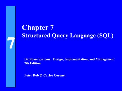 An Introduction To Structured Query Language