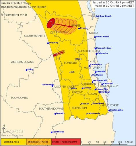 Southeast Qld Severe Thunderstorm Warning Damaging Winds Au