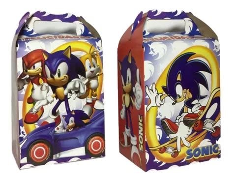 Cajitas Dulceros Fiesta Recuerdo Bolo Compatible Sonic Mercadolibre