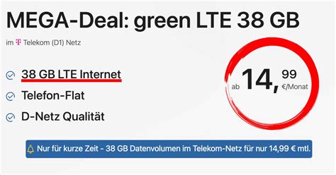 Letzte Chance Telekom Tarif Mit Gb F R Nur Statt