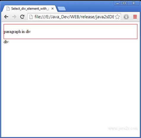 Select Div Element With Paragraph Inside Div Has P In JQuery