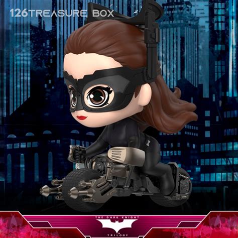 Hot Toys Batman The Dark Knight Rises Catwoman Bat Pod Cosbaby Mini Collectible Figure Set