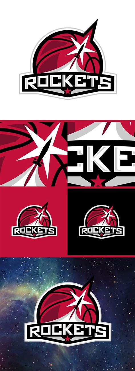 Houston Rockets Conceptual Logos On Behance Basketball Logo Design Sports Logo Design