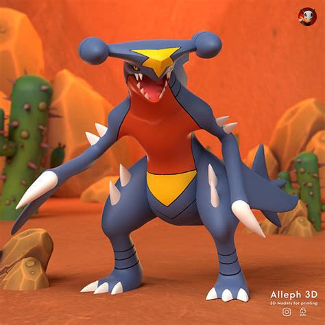 Pokemon Garchomp 3d Model 3d Printable Cgtrader