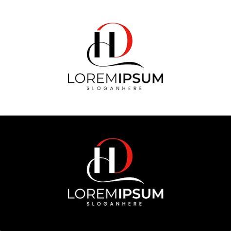 Premium Vector Modern Minimalist Initial Hd Letter Logo Design Vector