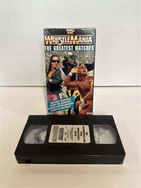 VINTAGE WWF WRESTLEMANIA Greatest Matchs VHS Hulk Hogan Bret Hart