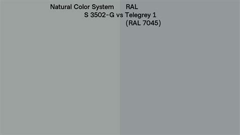 Natural Color System S G Vs Ral Telegrey Ral Side By Side