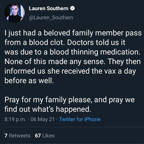 RIP Lauren Southern's family member : r/LaurenSouthern