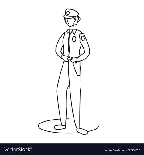 Female Police Officer Avatar Character Royalty Free Vector