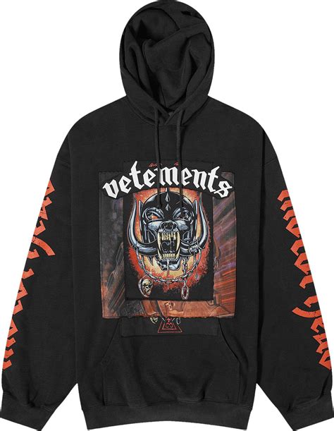 Buy Vetements Motorhead Patched Hoodie Black Ue64hd290bb Blac Goat