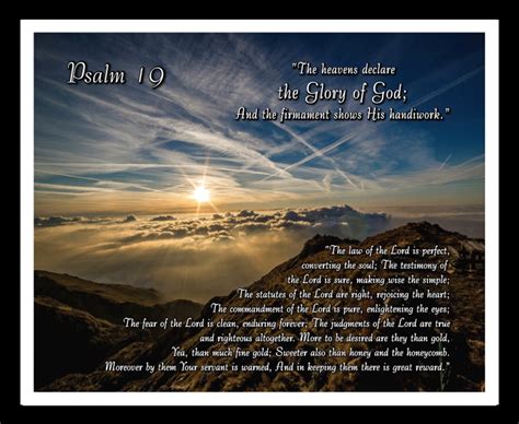 Psalm 19, The law of the Lord is perfect, [e]converting the soul; The ...