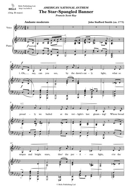 The Star Spangled Banner G Flat Major By John S Smith Voice Solo