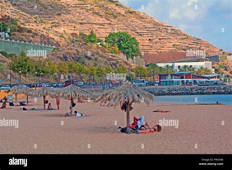 Beach, Machico, Madeira, Portugal Stock Photo - Alamy