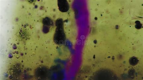 Gel Bubbles Ink Drop Jelly Fluid Texture Oil Paint Stock Video Video