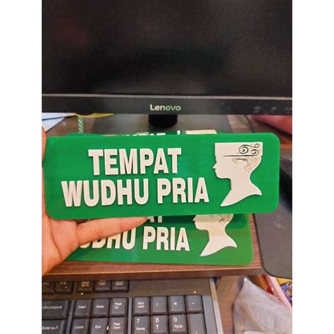 Jual Papan Signboard Tempat Wudhu Pria Timbul Shopee Indonesia