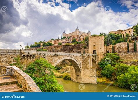 Toledo Spain On The River Stock Image Image Of Landmark 55153805