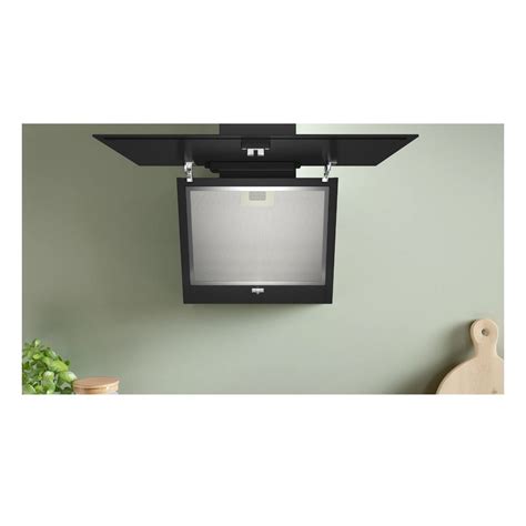 Hotte décorative inclinée 60cm 550m3 h noir dwk65dk60 BOSCH Pas Cher