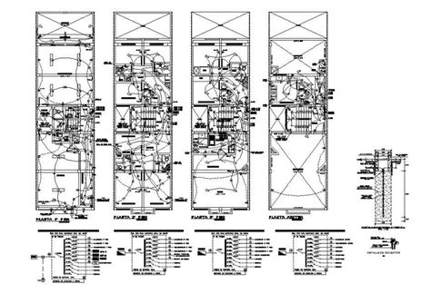 Electrical installation with riser diagram of apartment building floors ...